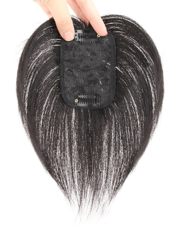 2.75"x4" 100% human hair topper bang wiglet 6"~10“,Machine Made