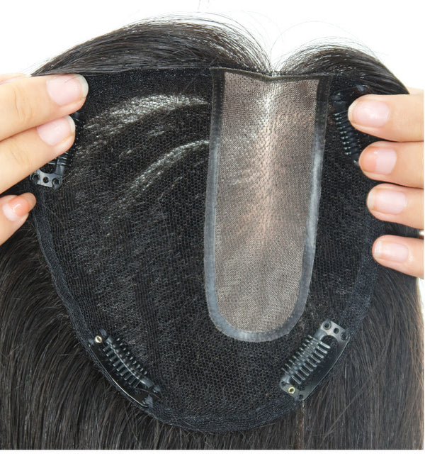 5.5"X6" Left/Right 3# Mono Part Hair Topper for Women, 100% Human Hair 10"~14"