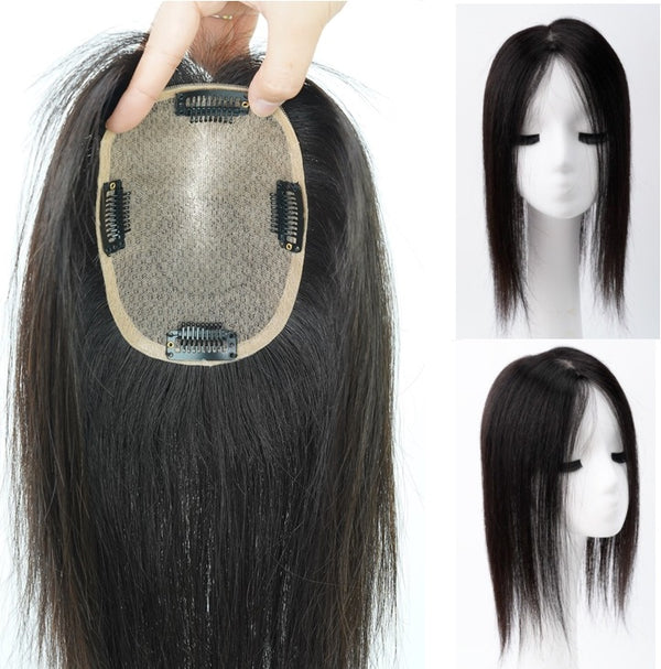 4"x5"Silk Top 100%Best Virgin Human Hair Topper Wiglet For Women Clip in, 6"~14"