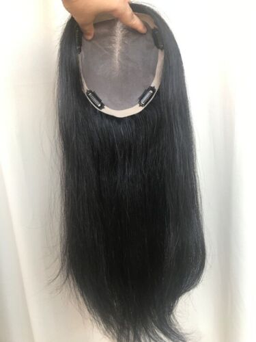 5.9"x6.7"Mono 100% high quality human hair topper fall top piece half-wig 6"~20"