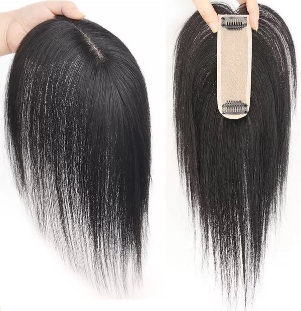 1.7"x5" Silk Top-Effect 100% Real Human Hair Topper for Covering Part Line 10"