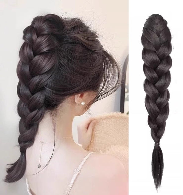 Fashionable Big Braided Hair Clip in (Put your own hair inside), Synthetic Hair