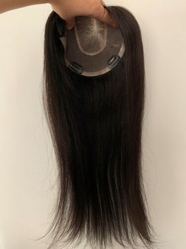 6"X6" hand tied (NOT SILK TOP) 100% virgin hair free parting topper hairpiece