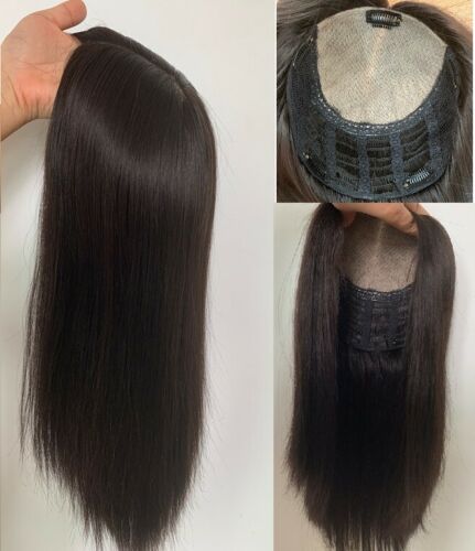 2 Months Custom! 8"X8" Cap 100% Virgin Human Hair Topper for Women, 12"~24"